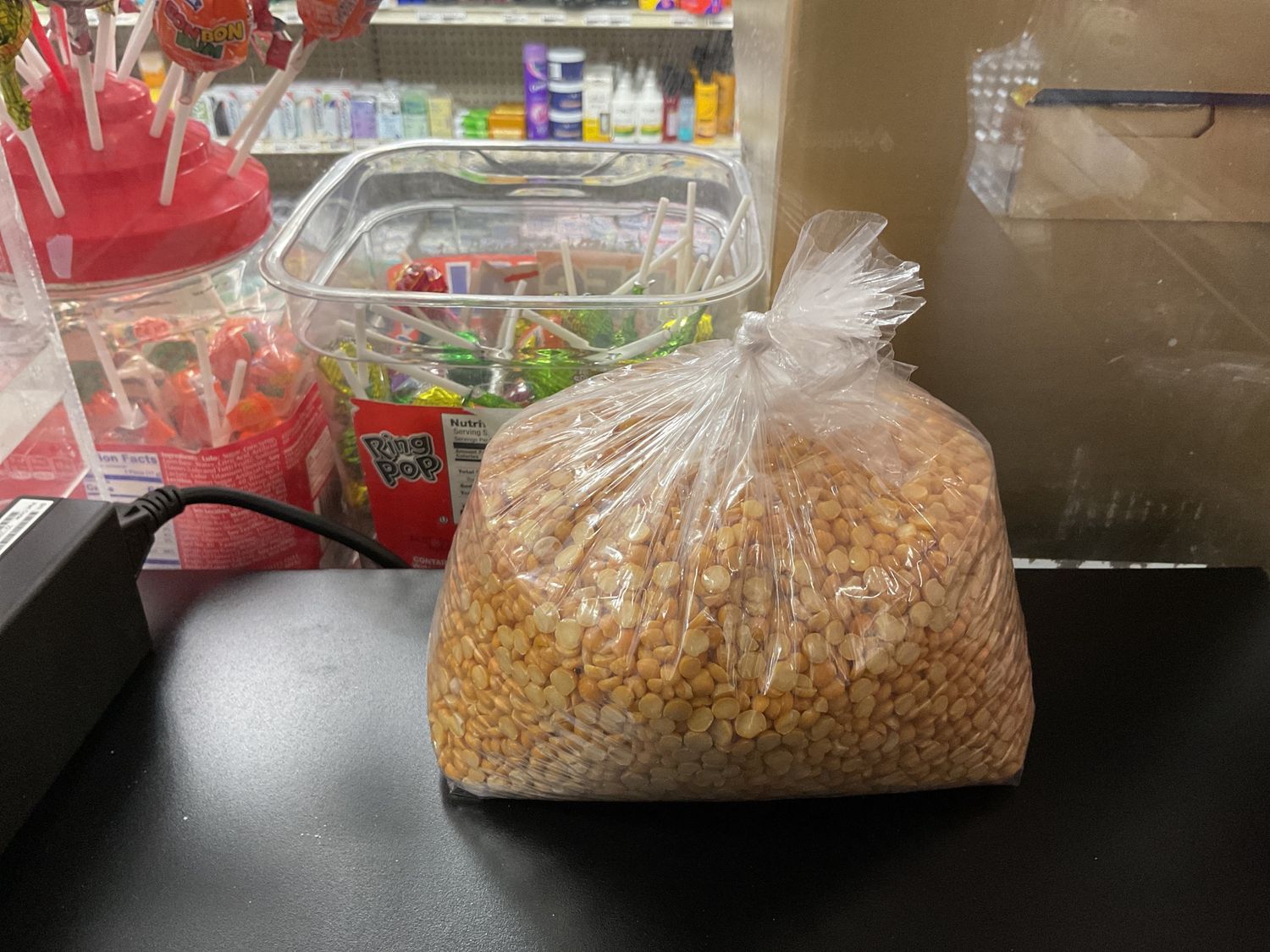 Lenteja seca partida