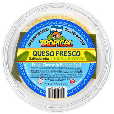 Queso Fresco Salvadoreño en Hoja de Plátano