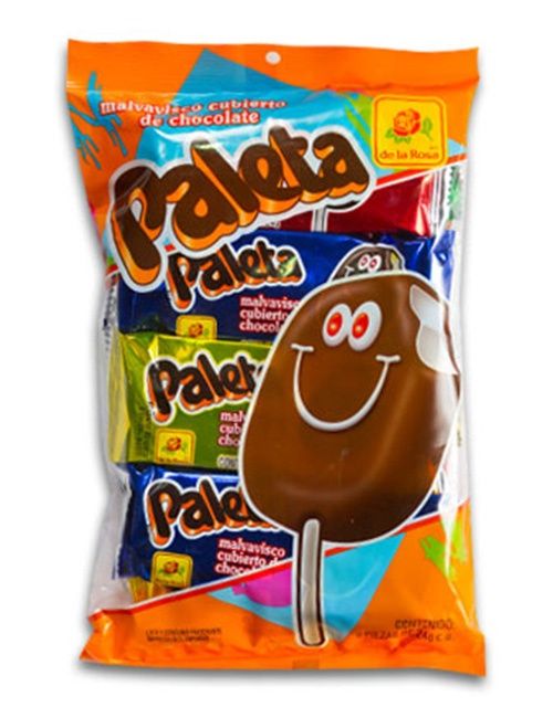 Paleta marshmallow con chocolate