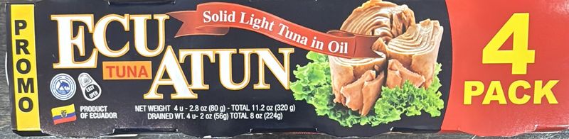 Ecu atún 4 pack 80g