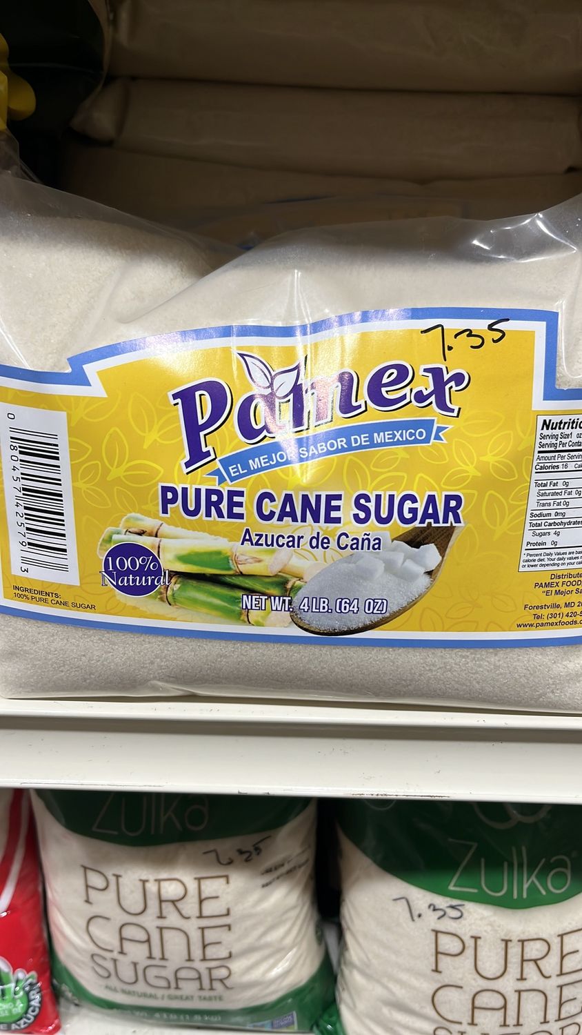 Pure Cane Sugar Azúcar de Cana 4lb