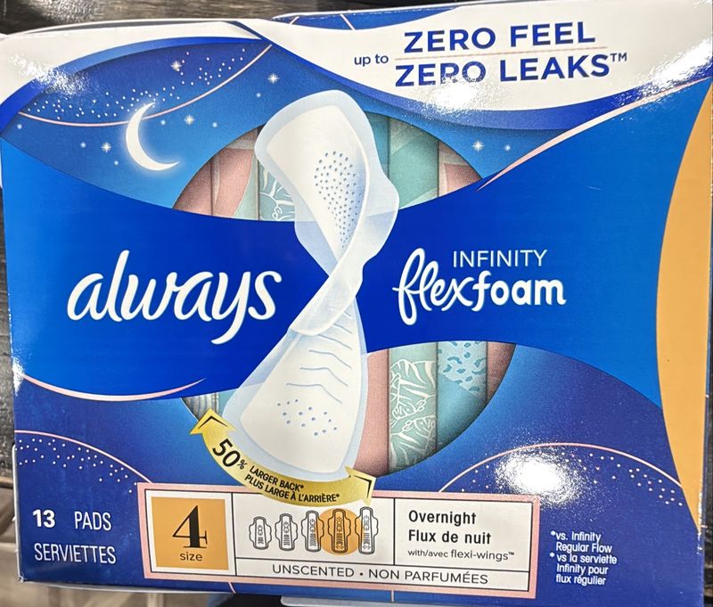 Always infinity flex foam 13 pads