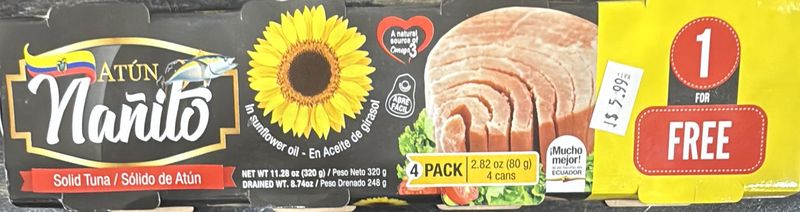 Atún nañito 4 pack 80g