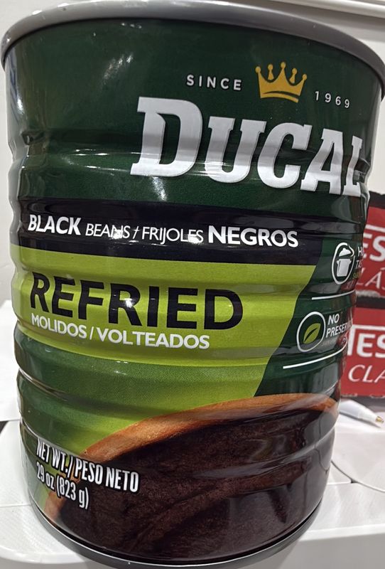 Ducal Lata Frijoles Negros Refritos 29 oz