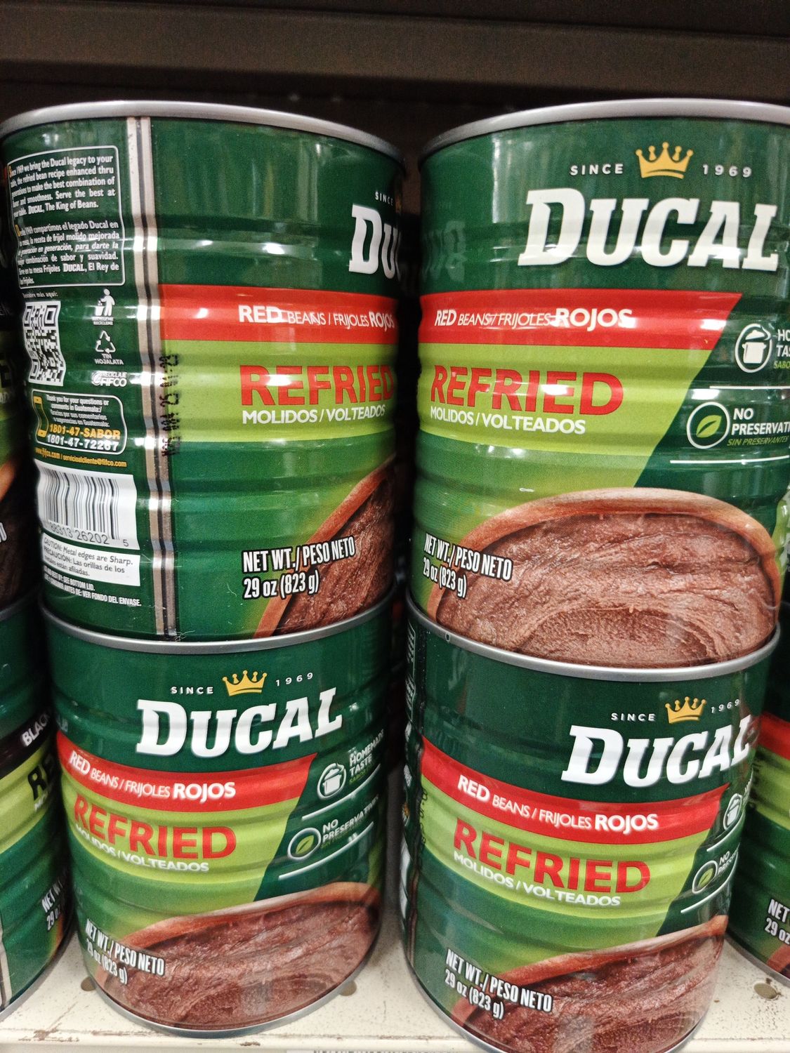 Ducal Lata Frijoles Refritos Rojos 29 oz