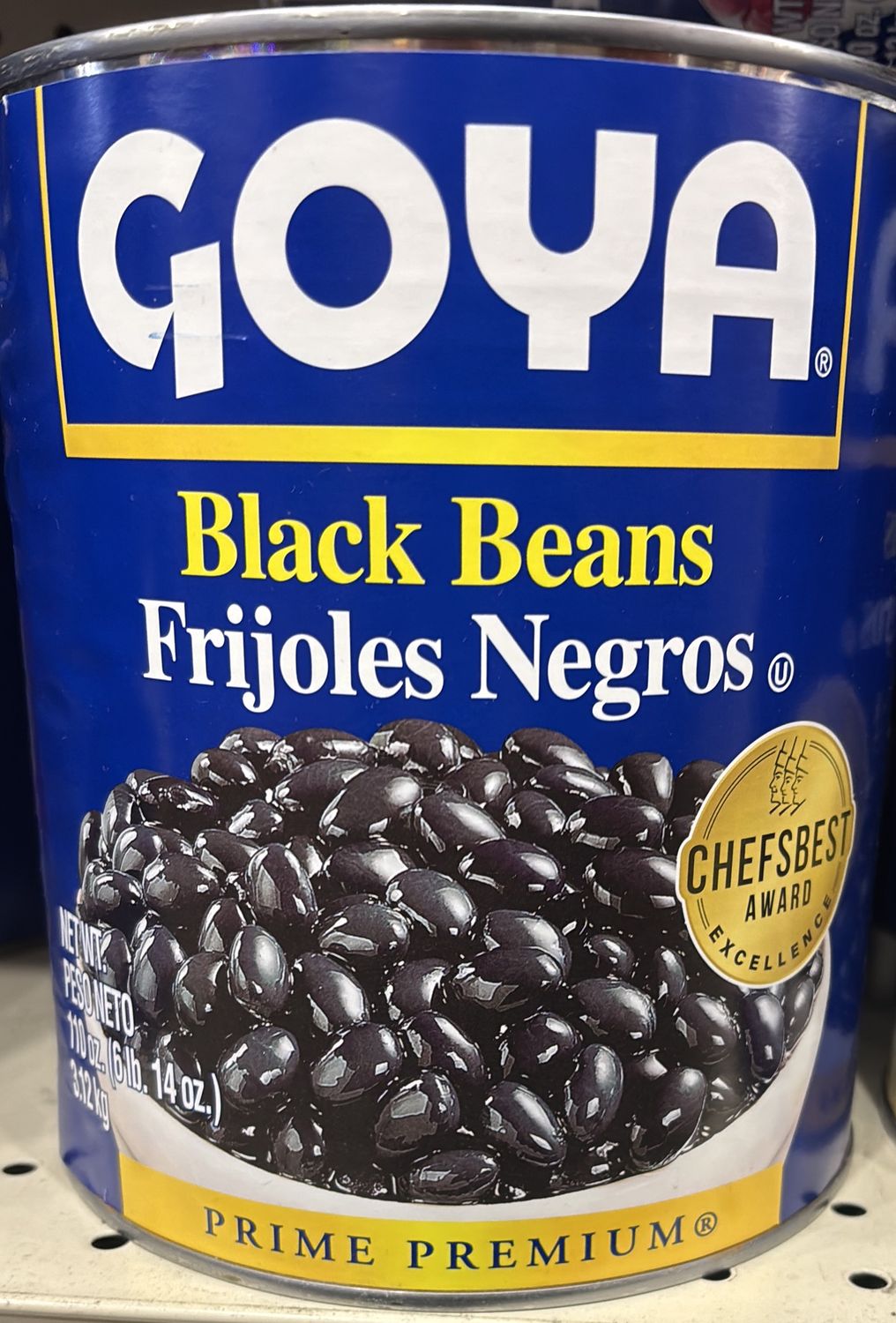 Frijoles negros Goya 110 oz
