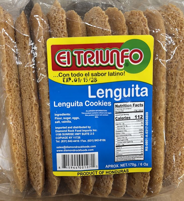 El Triunfo Lenguita Galletas 6 oz
