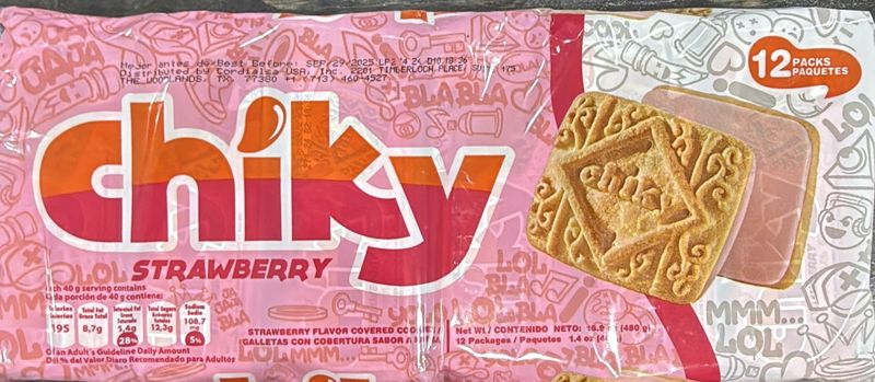 Chiky galletas de strawberry 12 pack