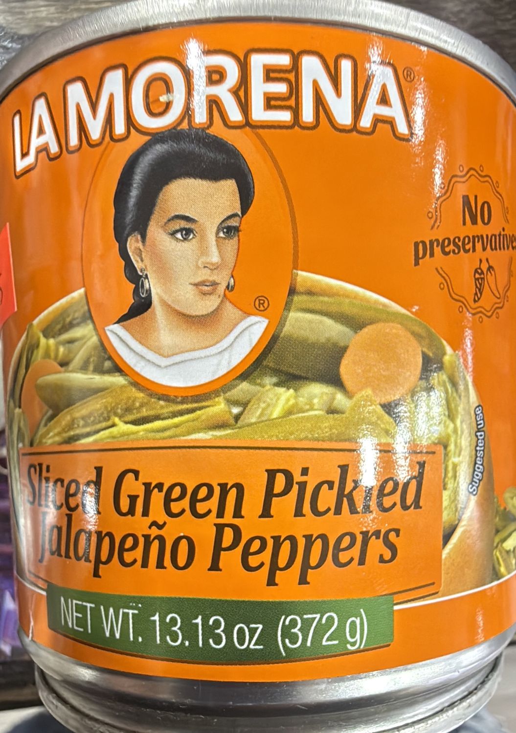 La Morena Sliced Green Peppers 13.13oz