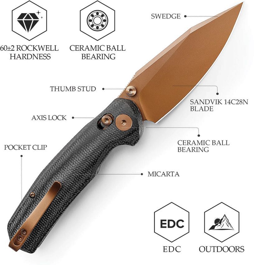 Trivisa Hornet Axis Lock, Black, 3.38"
