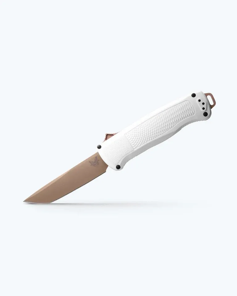 Benchmade 5370BK-07, Shootout, Auto Open, Cool Gray Grivory® | Tanto