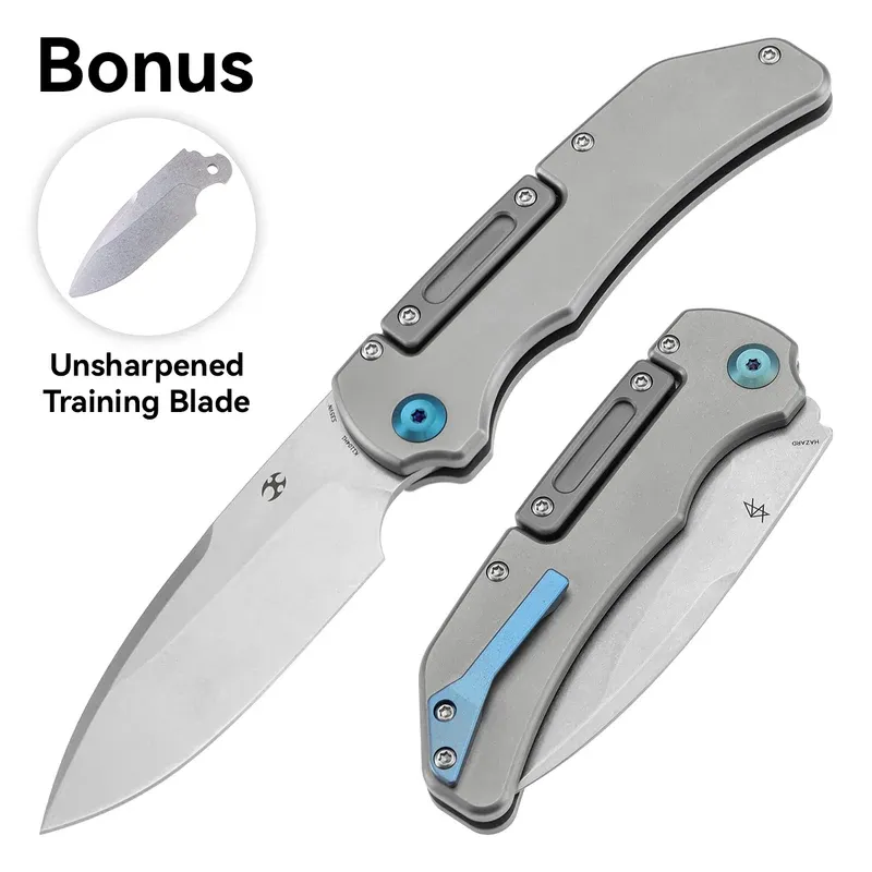 Kansept Hazard Bali Lock Knife, Titanium Handle CPM S35VN Steel Blade