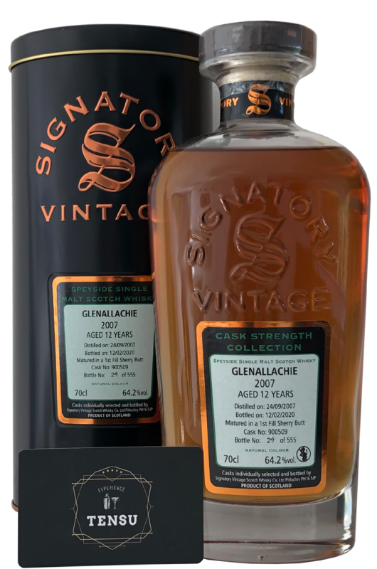 GlenAllachie 12 Years Old (2007-2020) 1st Fill Sherry Butt 64.2 "Signatory"