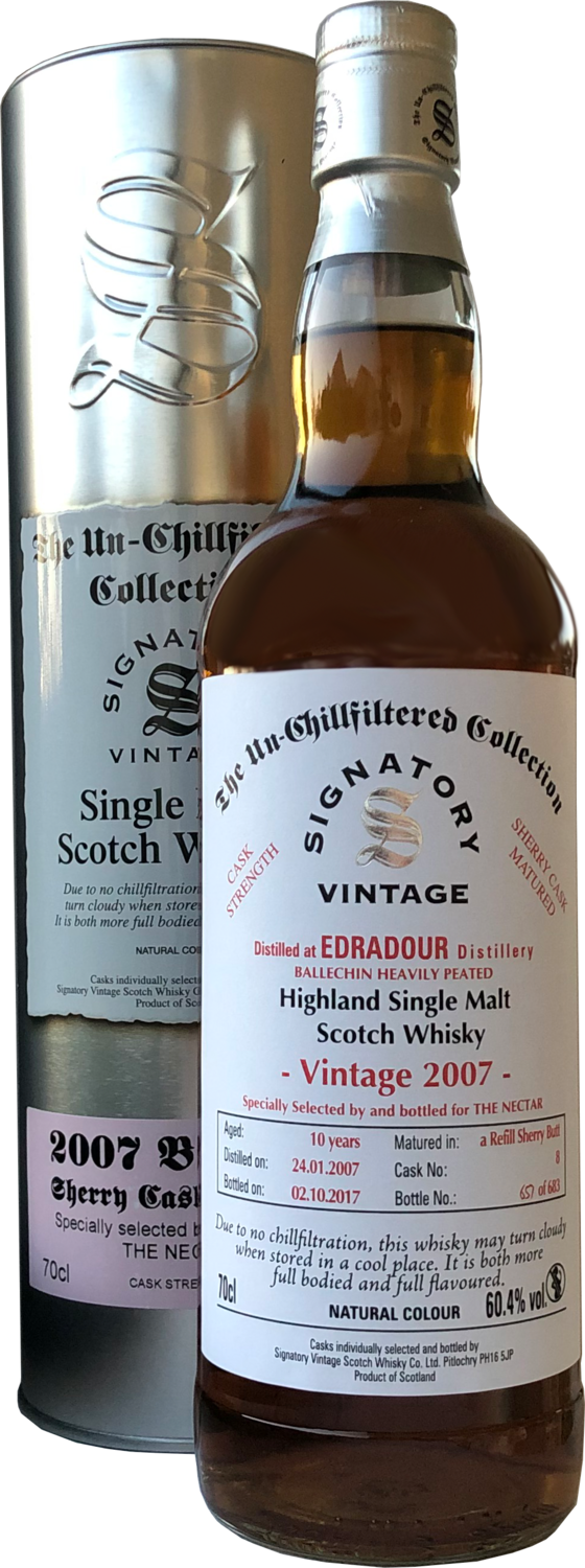 Edradour/Ballechin 10 Years Old (2007-2017) 60.4 "Signatory For The Nectar"