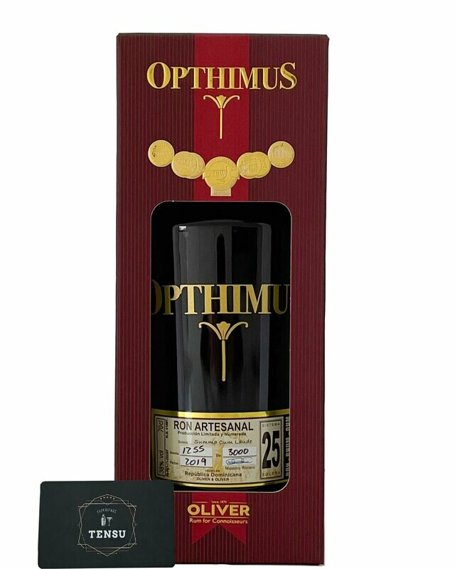 Opthimus 25 Años Solera (Bourbon &amp; Tempranillo Cask) 38.0 "Oliver Y Oliver"