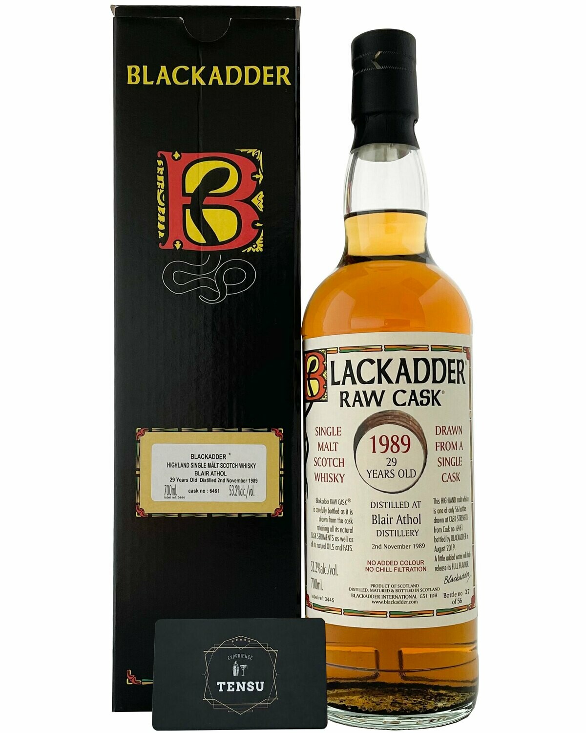 Blair Athol 29YO RAW CASK (1989- 2019) 53.2 "Blackadder"