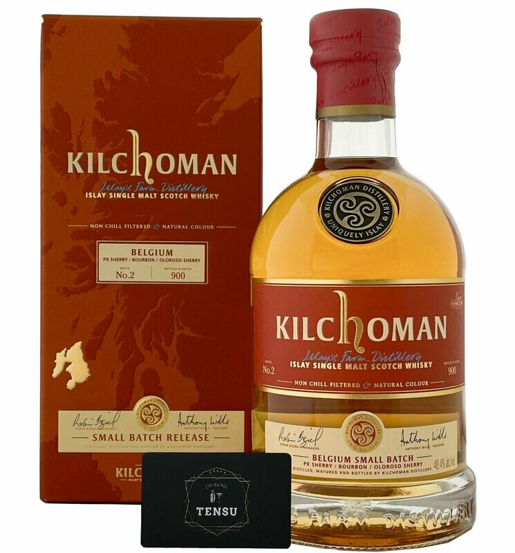 Kilchoman Small Batch No. 2 Belgium (2021) PX-Bourbon-Oloroso 48.4 "OB"