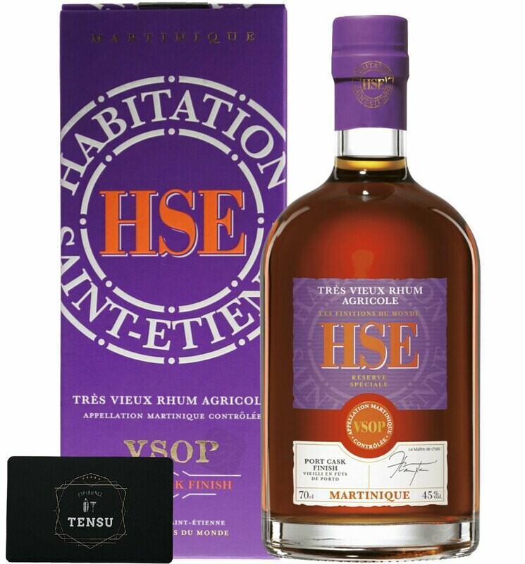 HSE Très Vieux Rhum Agricole VSOP (Port Cask Finish) 45.0 OB