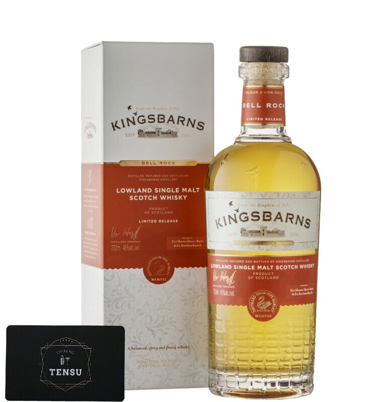 Kingsbarns Bell Rock (2021) Oloroso Sherry &amp; Bourbon 46.0 "OB"