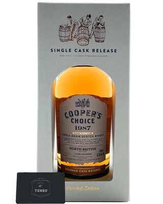 North British 33Y (1987-2021) Bourbon Cask 43.5 &quot;Cooper&#39;s Choice&quot;