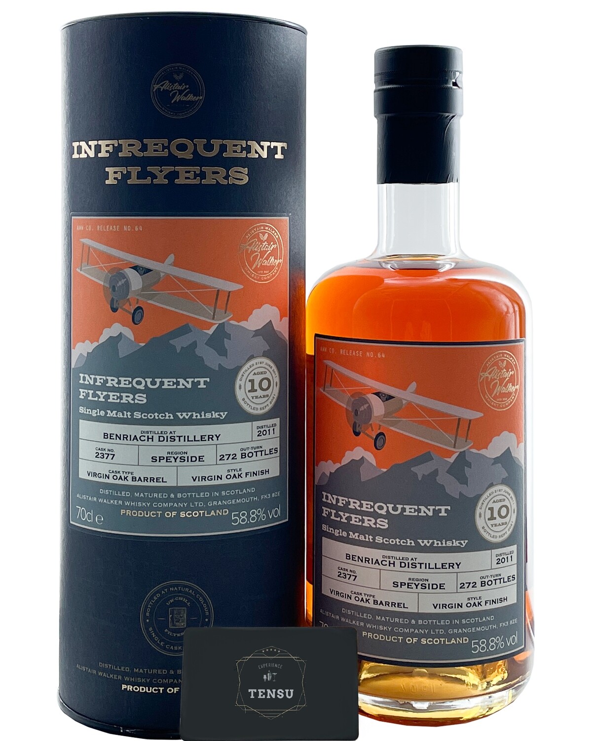 BenRiach 10Y (2011-2021) 58.8 N°64 "Infrequent Flyers" AWWC