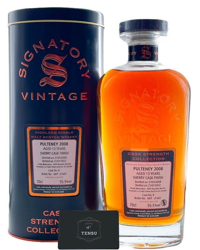 Old Pulteney 13Y (2008-2022) Refill Bourbon &amp; Fresh Sherry Butt 55.5 CSC "Signatory"