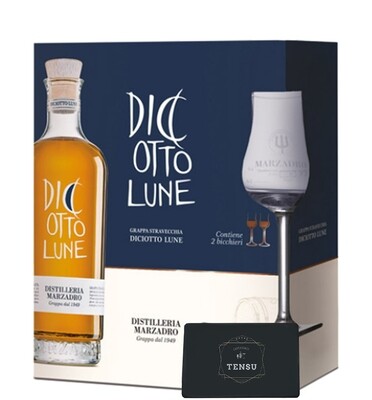 Marzadro Diciotto Lune 41.0 (50CL) [Giftpack + 2 glazen] &quot;OB&quot;