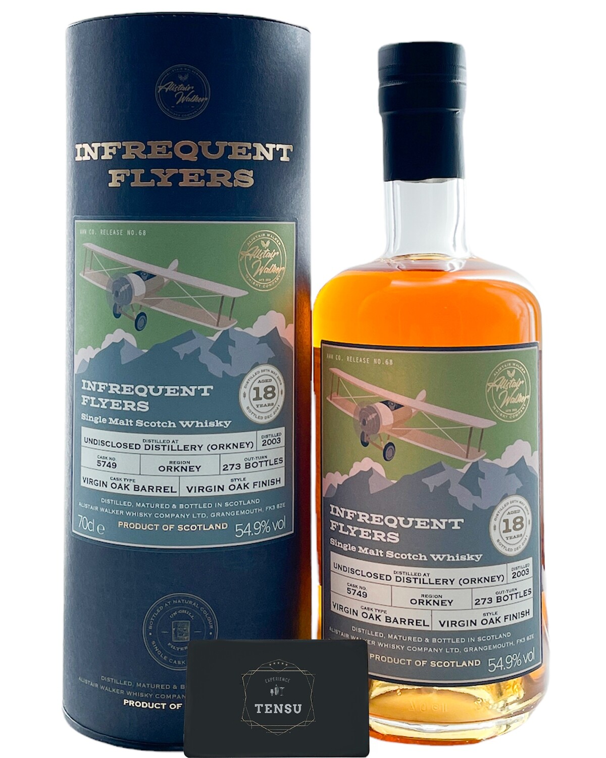 Undisclosed Orkney Distillery 18Y (2003-2021) 54.9 N°68 "Infrequent Flyers" AWWC