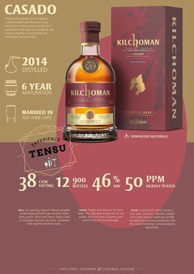 Kilchoman 6Y Casado (2014-2022) Bourbon &amp; Portugese Red Wine 46.0 "OB"