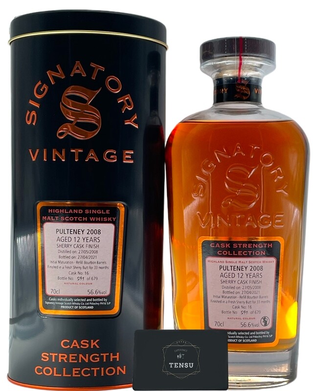 Old Pulteney 12Y (2008-2021) Refill Bourbon &amp; Fresh Sherry Butt 56.6 CSC "Signatory"