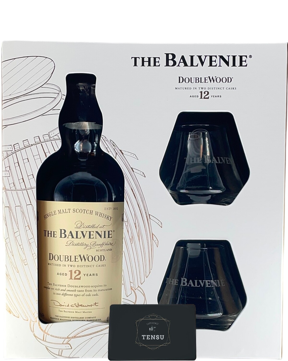 Balvenie 12Y Double Wood (Giftpack 2 glasses) 40.0 "OB"