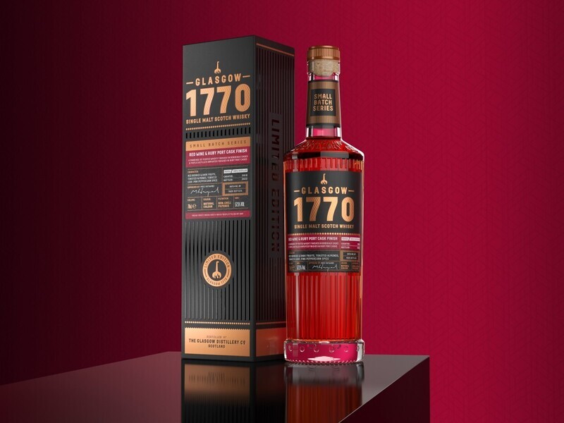 Glasgow Distillery 1770 Single Malt (2018-2022) Red Wine &amp; Ruby Port 57.5 SBS "OB"