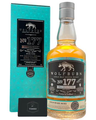 Wolfburn Small Batch 177 (2023) 1st Fill Bourbon &amp; 1st Fill Caribbean Rum Casks 46.0 &quot;OB&quot;