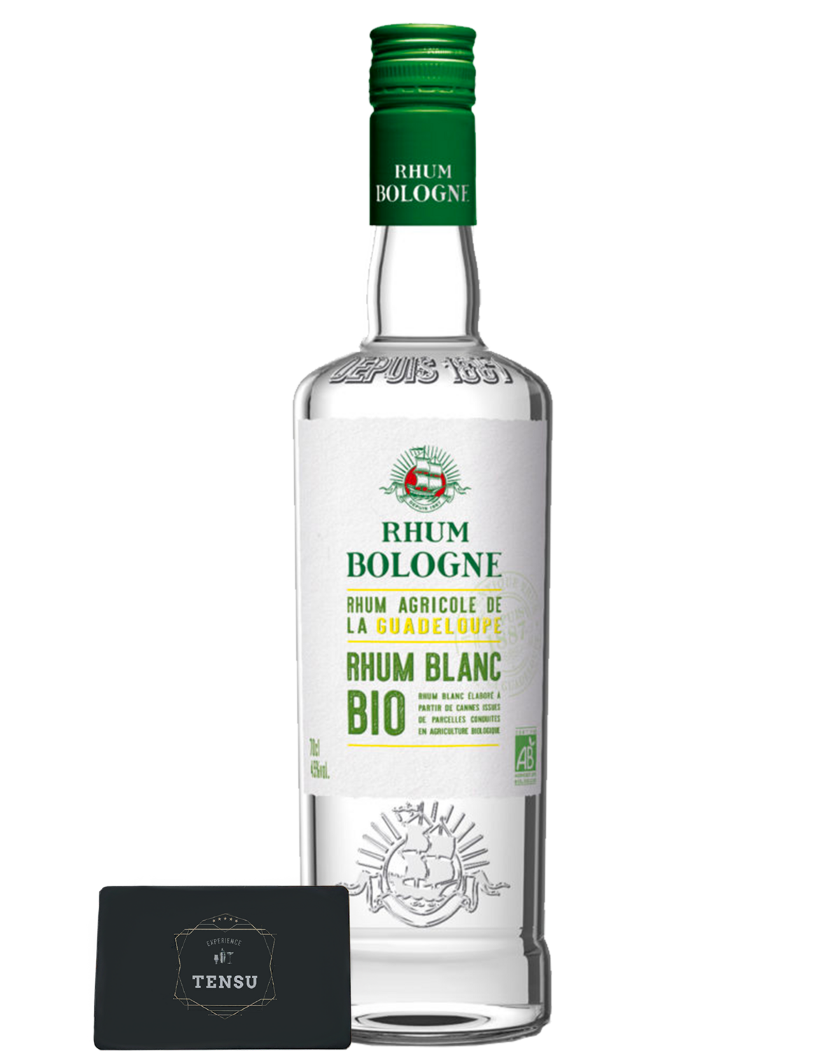 Rhum Bologne Blanc Bio -Rhum Agricole de la Guadeloupe- 45.0 &quot;OB&quot;