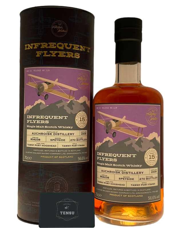Auchroisk 15Y (2008-2023) Tawny Port Hogshead 56.6 N°119 &quot;Infrequent Flyers&quot; AWWC