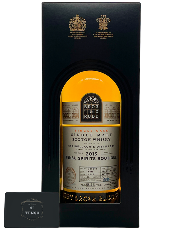 Craigellachie Vintage (2013-2023) SC 58.1 &quot;Berry Bros &amp; Rudd For Tensu Spirits Boutique&quot;