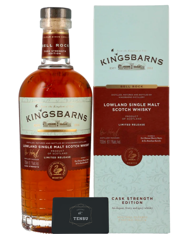 Kingsbarns Bell Rock -Cask Strength Edition- Limited Release (2023) Sherry &amp; Bourbon Cask 61.1 &quot;OB&quot;