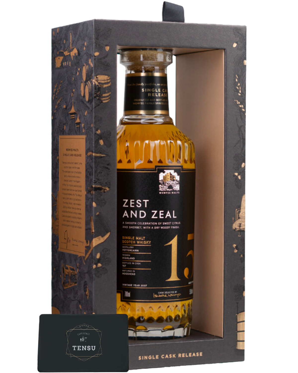 Fettercairn 15 Years Old (2007-2023) Zest And Zeal 53.6 "Wemyss"