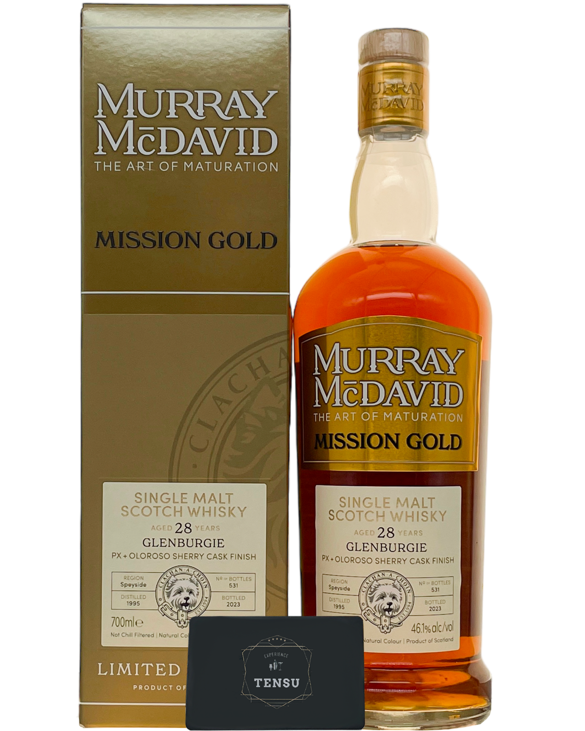 Glenburgie 28Y (1995-2023) PX+OL Sherry Cask Finish 46.1 Mission Gold &quot;Murray McDavid&quot;
