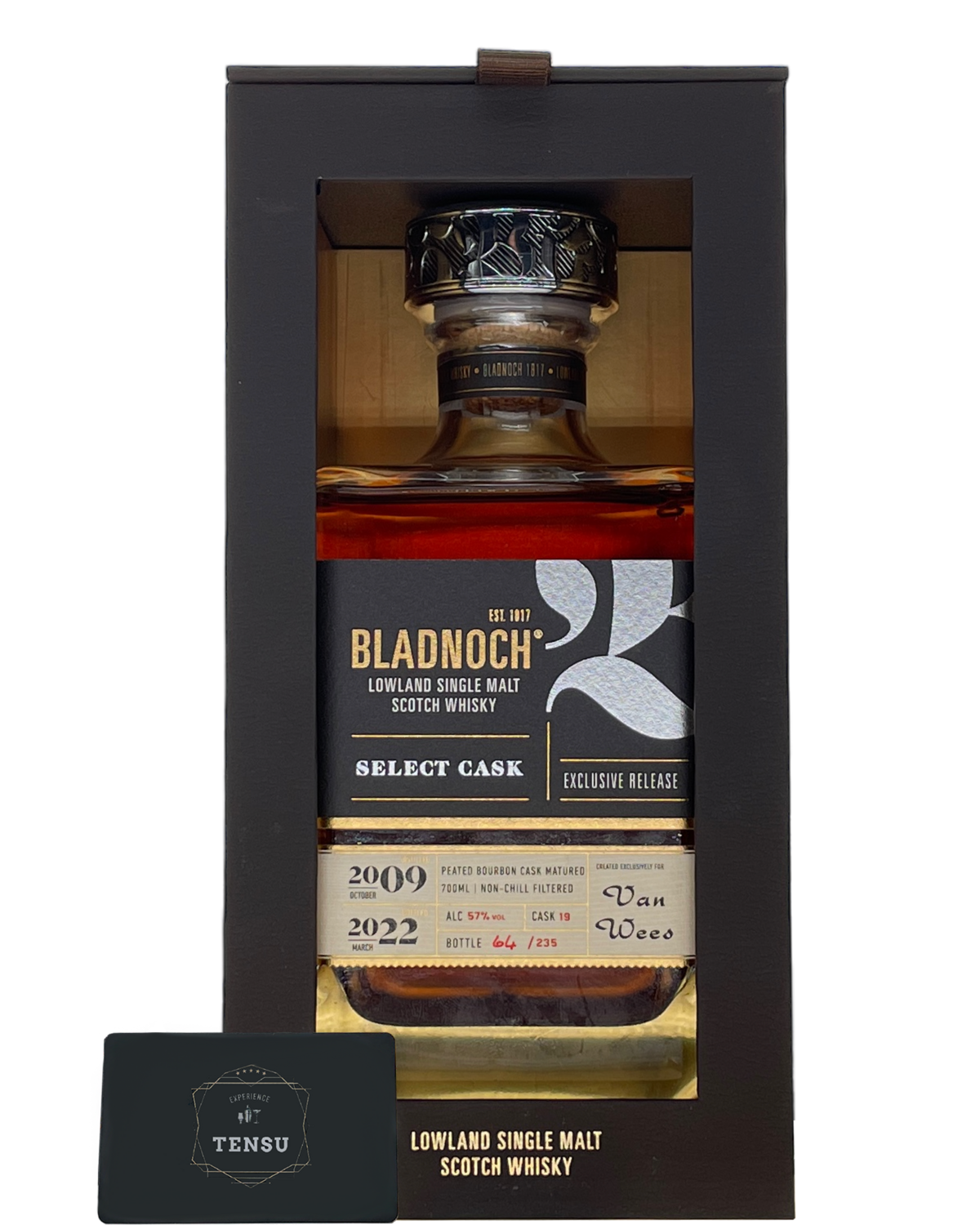 Bladnoch Select Cask (2009-2022) Peated Bourbon Cask 57.0 "For Van Wees"
