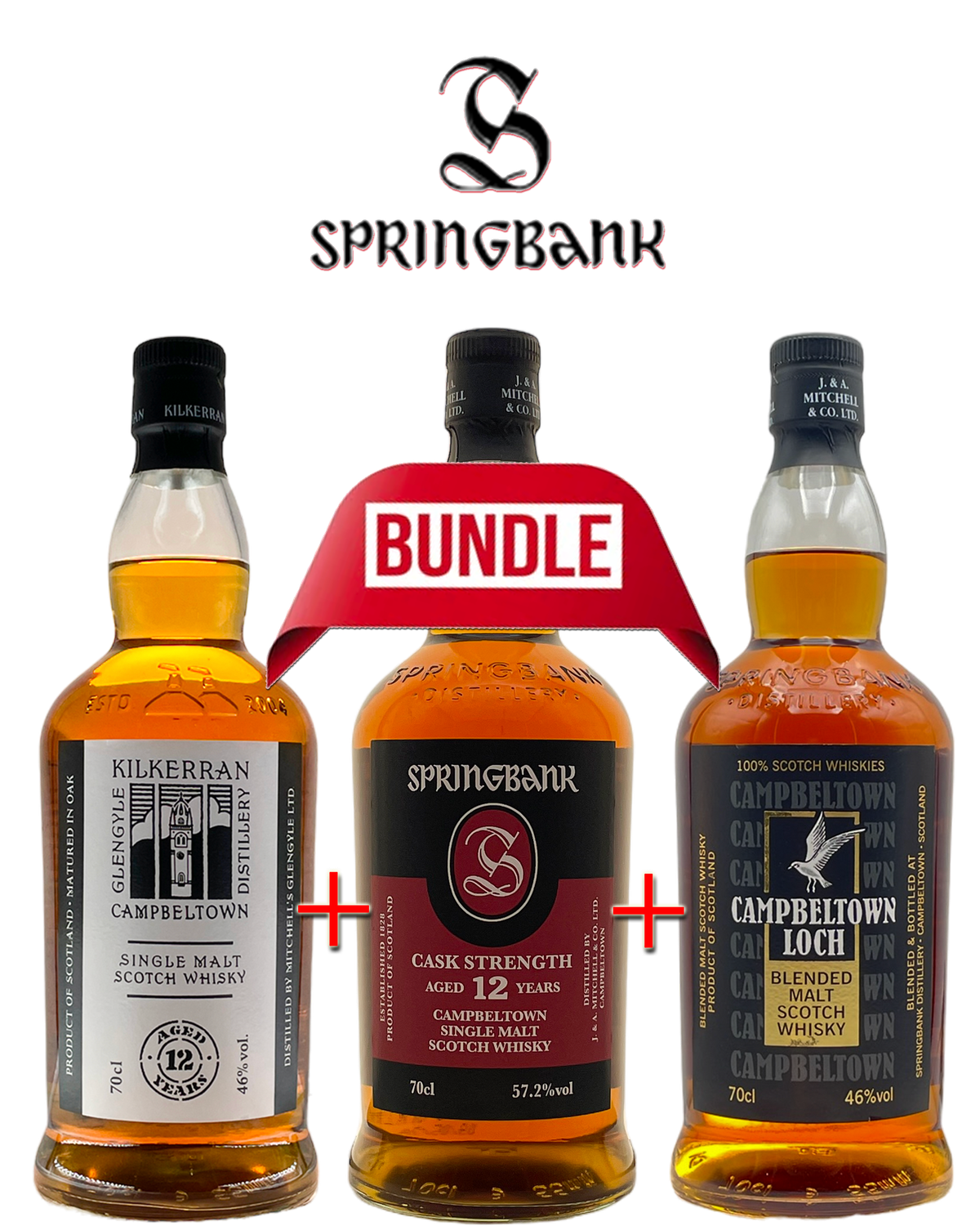 Springbank Bundle (Kilkerran 12 Years Old + Springbank 12 Years Old Cask Strength 2024 + Campbeltown Loch) 3x70cl &quot;OB&quot;