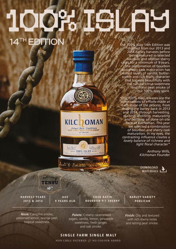Kilchoman 100% Islay 14th Edition (2024) Bourbon &amp; Sherry 50.0 "OB"