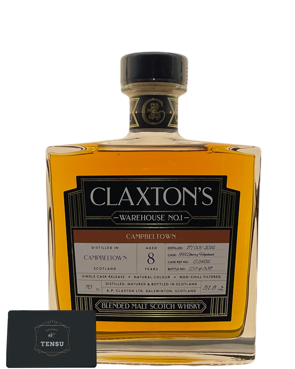 Campbeltown Blended Malt 8Y (2016-2024) PX Sherry Hogshead 51.8 Warehouse No.1 &quot;Claxton&#39;s&quot;
