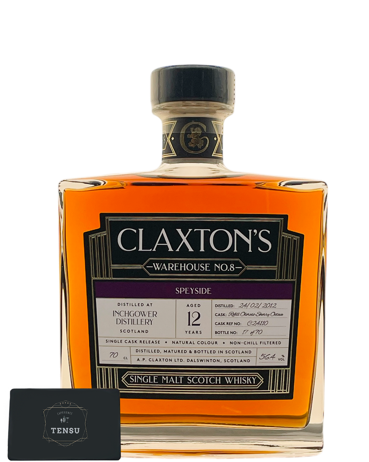 Inchgower 12Y (2012-2024) Refill Oloroso Octave 56.4 Warehouse No.8 &quot;Claxton&#39;s&quot;