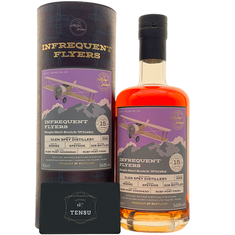 Glen Spey 15 Years Old (2008-2024) Ruby Port Hogshead 54.8 N°150 &quot;Infrequent Flyers&quot; AWWC