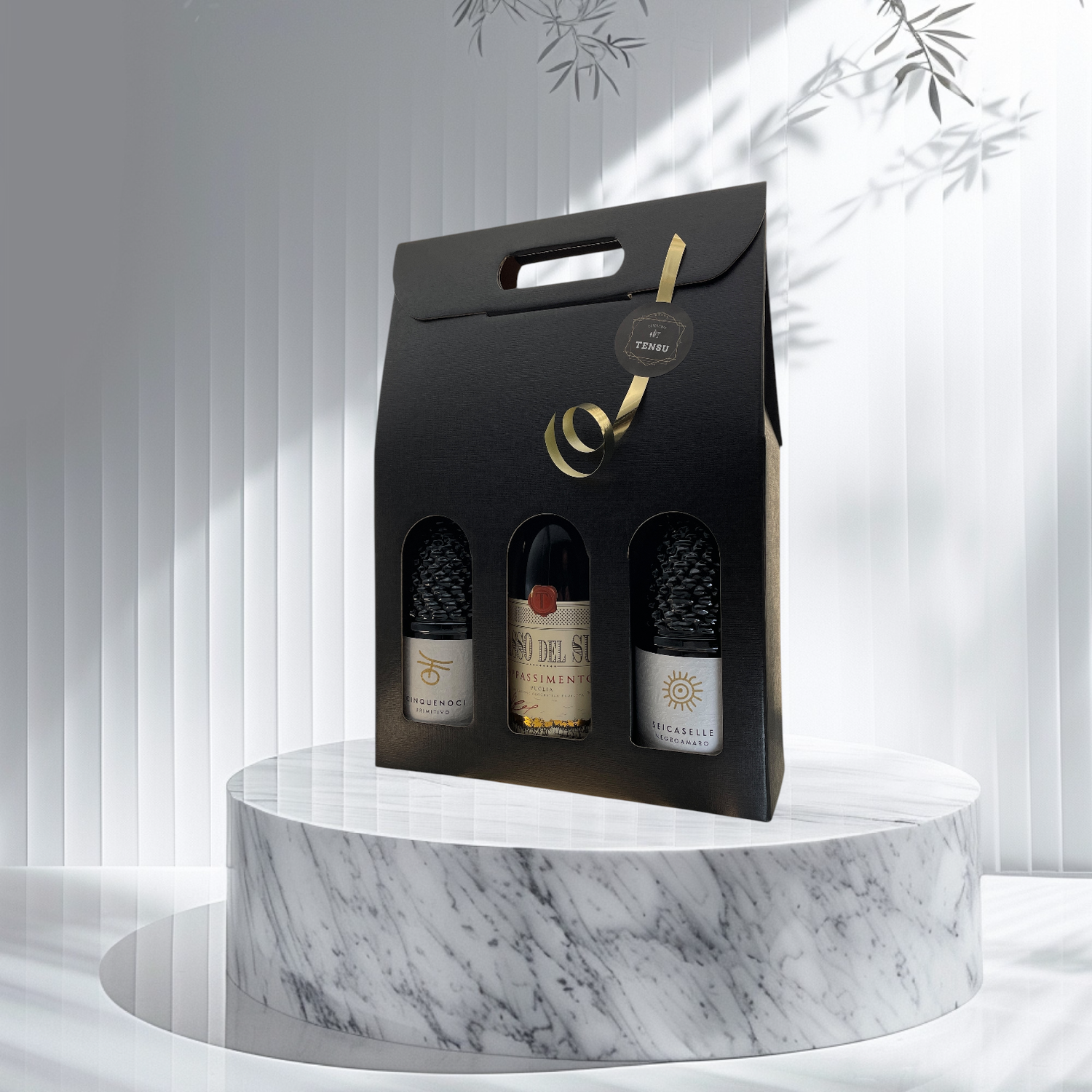 Tensu Giftpack - Cinquenoci, Passo Del Sud &amp; Seicaselle (3x75CL) Puglia &quot;Tagaro&quot;