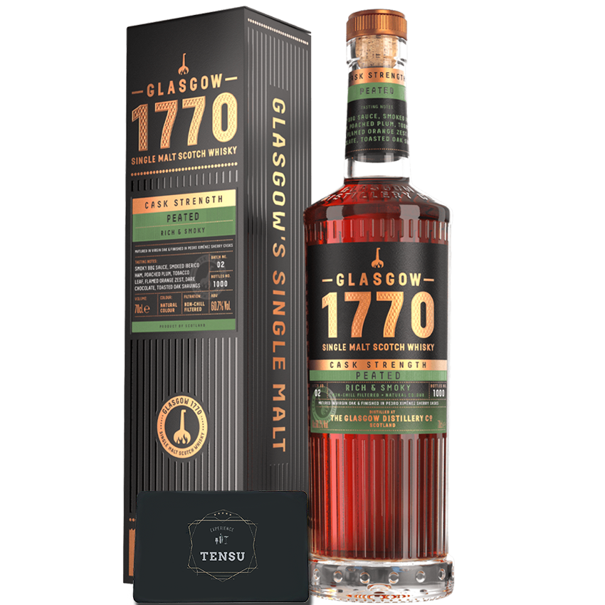 Glasgow Distillery 1770 SM Cask Strength Batch No.2 Peated Rich &amp; Smoky (2024) Virgin Oak &amp; PX Finish 60.7 &quot;OB&quot;