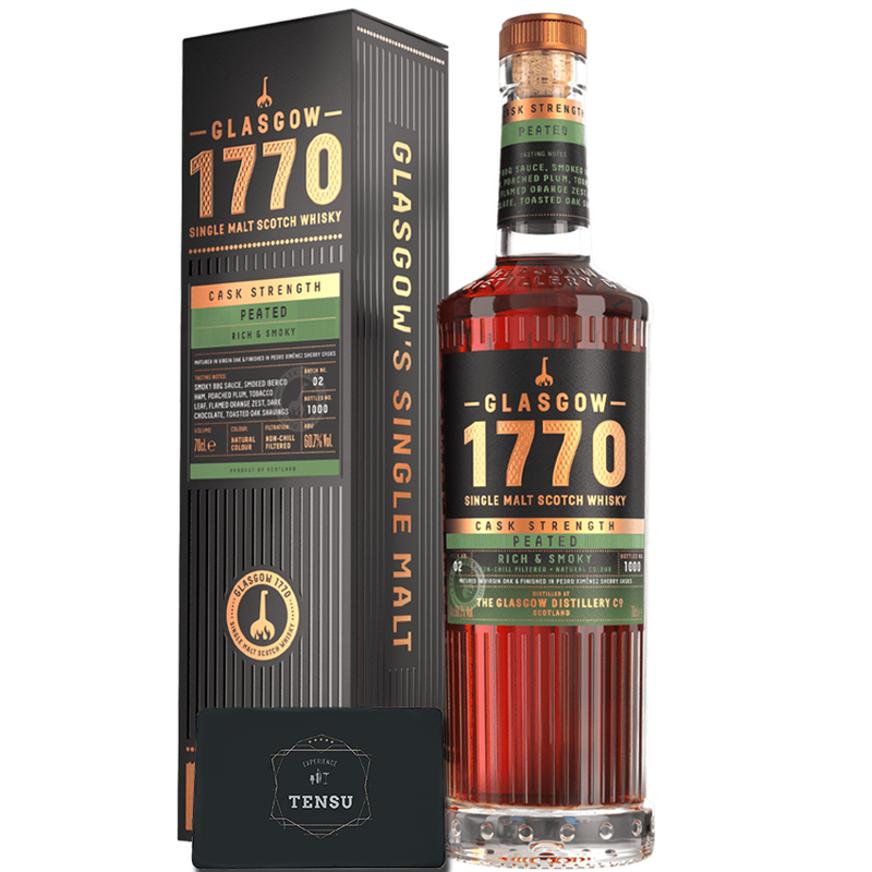 Glasgow Distillery 1770 SM Cask Strength Batch No.2 Peated Rich &amp; Smoky (2024) Virgin Oak &amp; PX Finish 60.7 &quot;OB&quot;