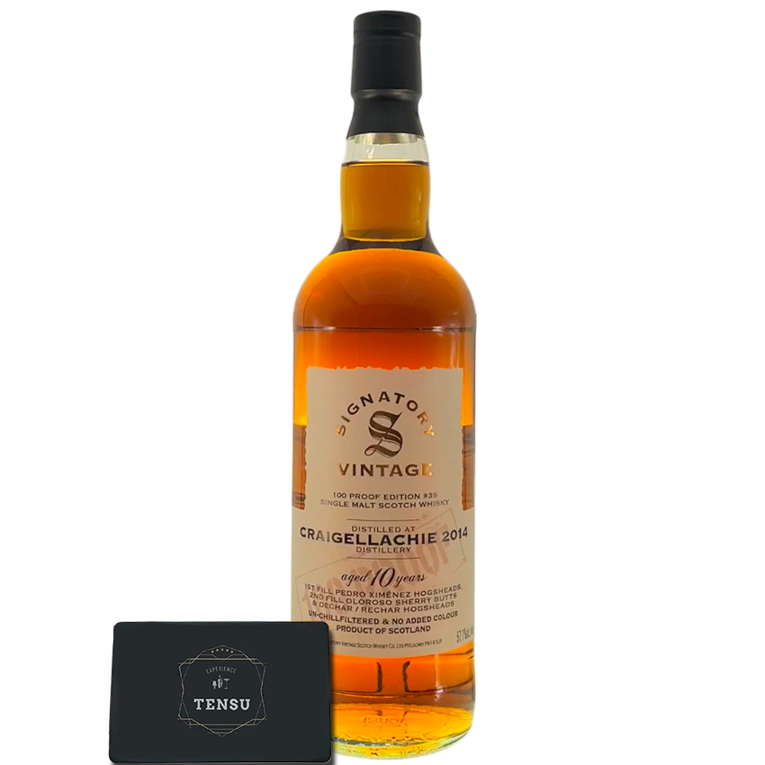 Craigellachie 10Y (2014-2025) 1st &amp; 2nd Fill PX HHDs, 2nd Fill Oloroso Butts &amp; De-Rechar HHD&#39;s 57.1 100 Proof #39 &quot;Signatory&quot;