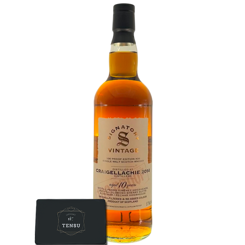 Craigellachie 10Y (2014-2025) 1st &amp; 2nd Fill PX HHDs, 2nd Fill Oloroso Butts &amp; De-Rechar HHD&#39;s 57.1 100 Proof #39 &quot;Signatory&quot;
